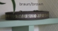Preview: 0162 Halsband kaffeebraun-hellgold 2 Farben